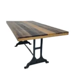 Industrial Reclaimed Wood Trestle Dining Table