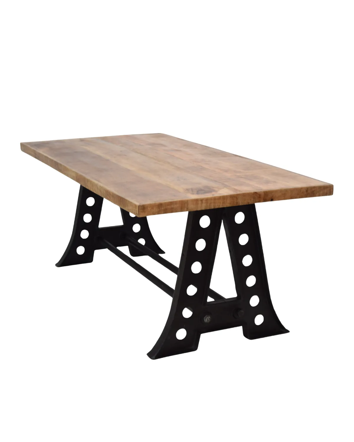 Table-22 Industrial Wood & Metal Dining Table - Image 1