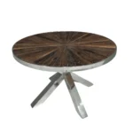 Rustic Round Reclaimed Wood Dining Table