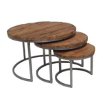 Rustic Reclaimed Wood Nesting Table Set