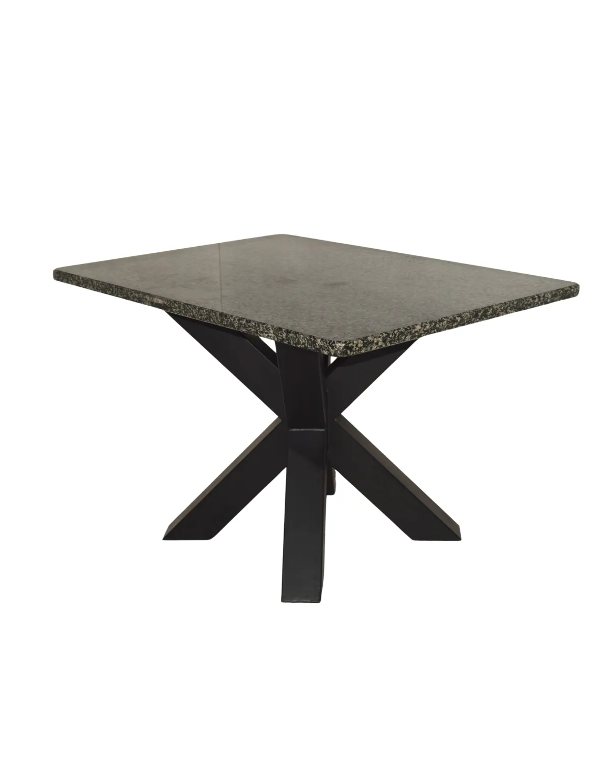Table-25 Modern Stone Top Cross-Base Table - Image 1
