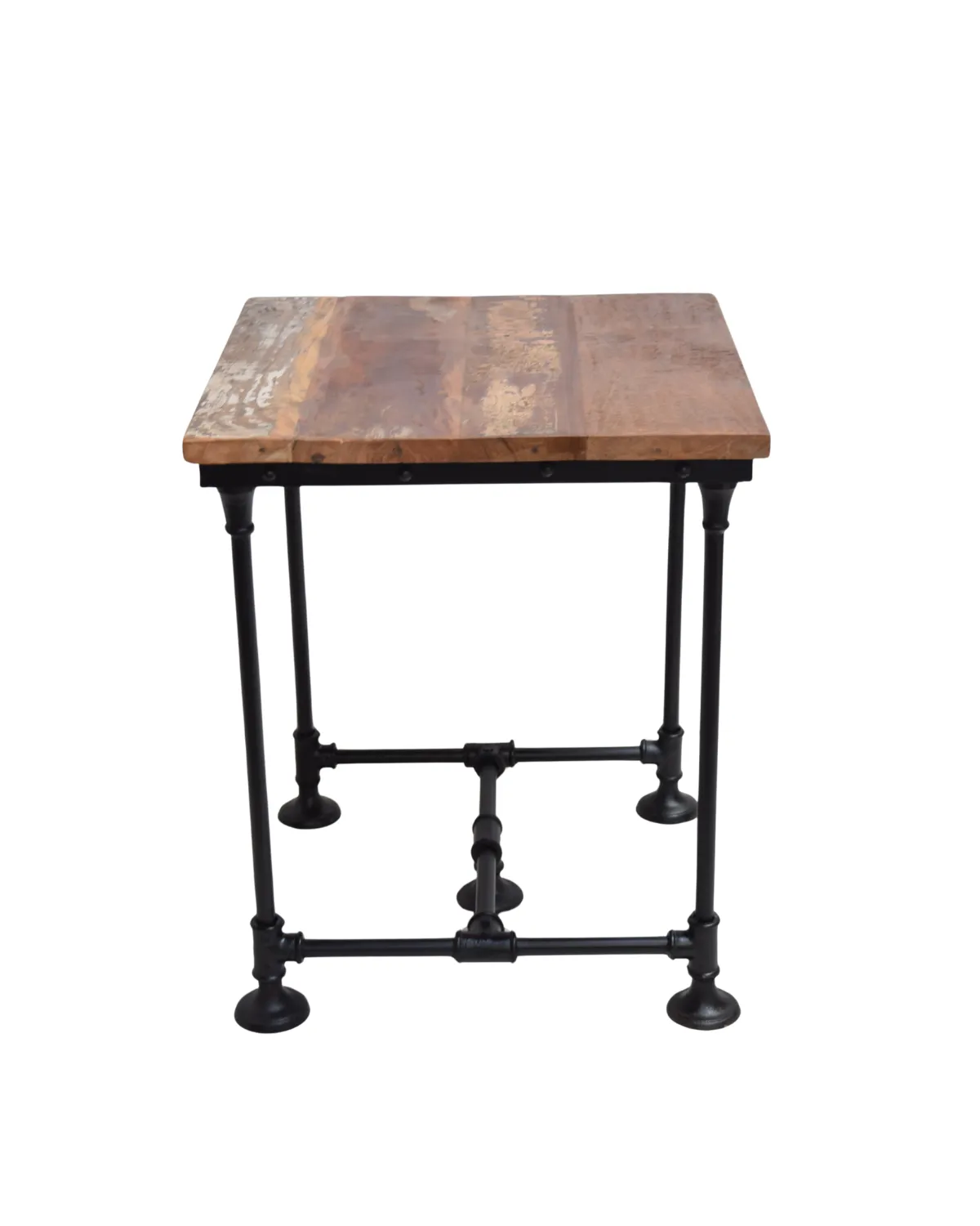 Table-31 Industrial Pipe-Leg Reclaimed Wood Table - Image 1