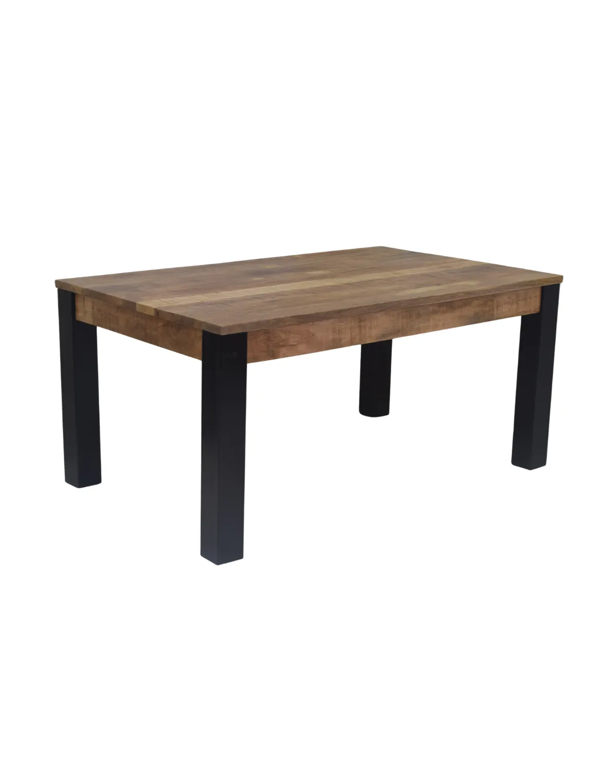 Table-35 Rustic Industrial Four-Leg Wood Dining Table - Image 1
