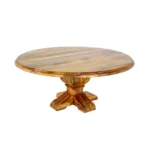 Rustic Solid Wood Round Dining Table