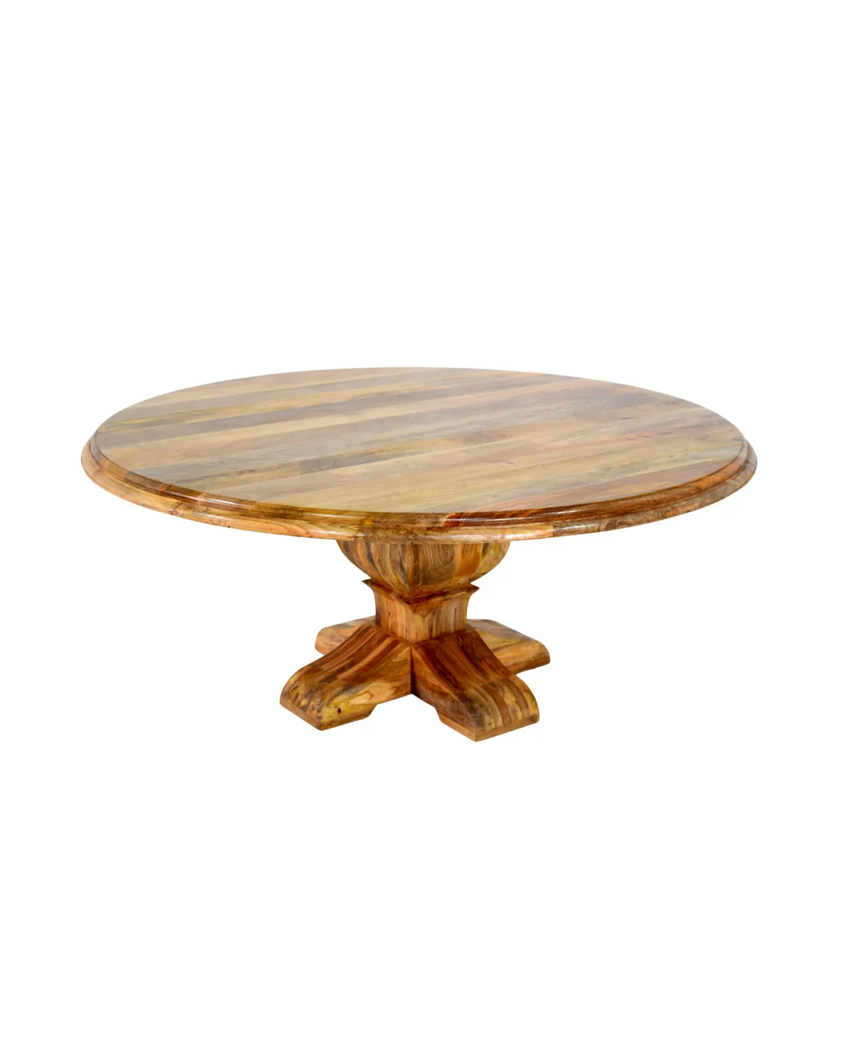 Table-36 Rustic Solid Wood Round Dining Table - Image 1