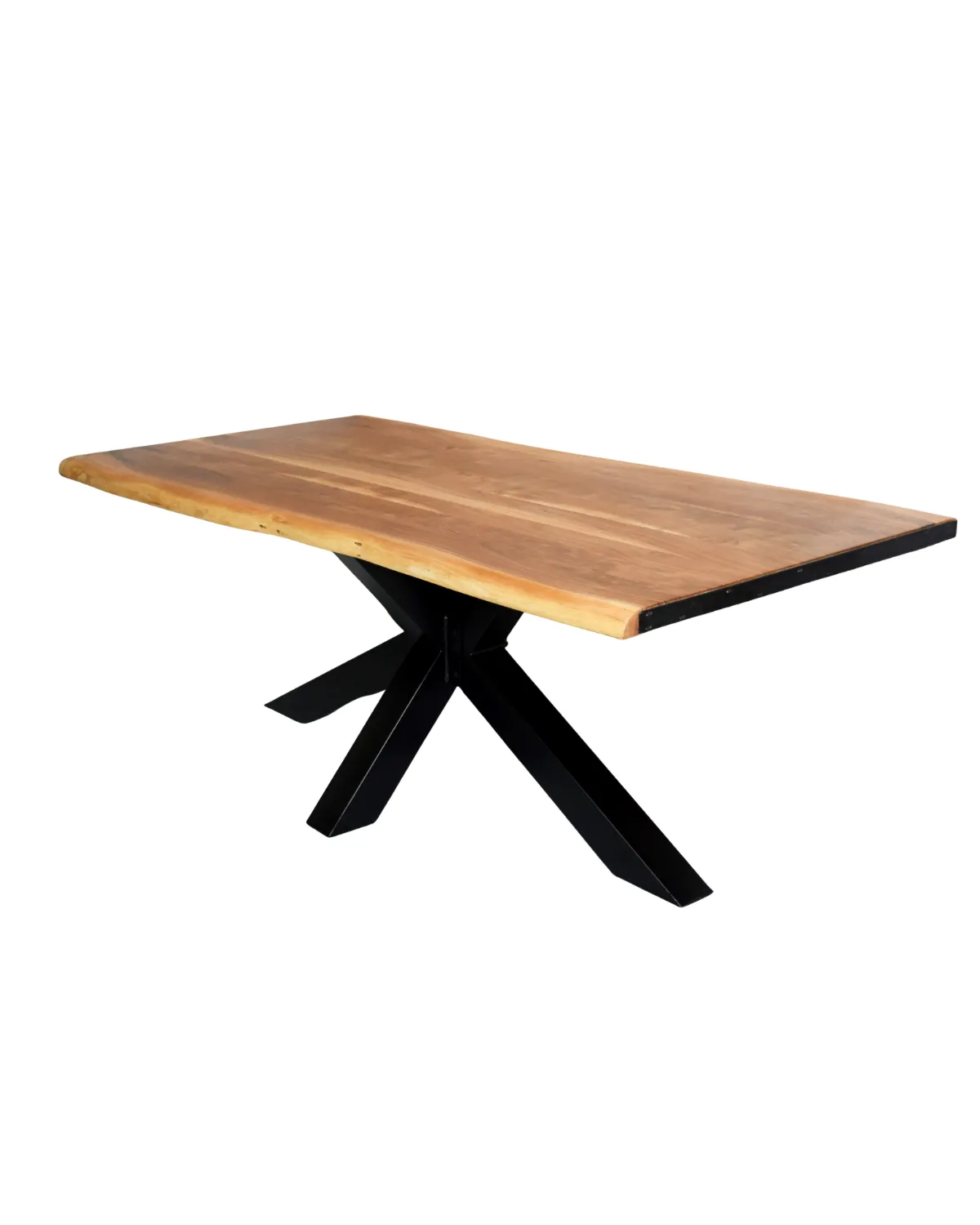 Table-41 Live-Edge Solid Wood Dining Table with Spider Base - Image 1