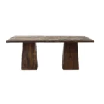 Rustic Reclaimed Wood Console Table with Solid Wood Legs