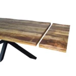 Rustic Cross-Leg Wooden Dining Table