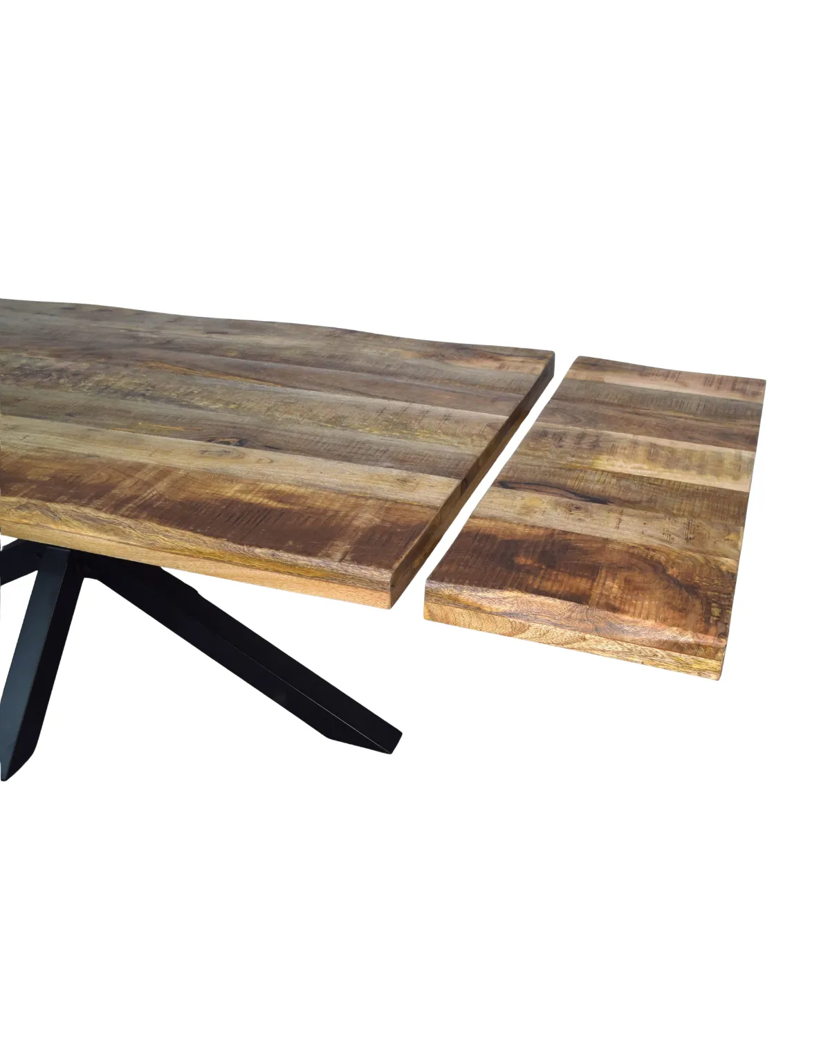 Table-46 Rustic Cross-Leg Wooden Dining Table - Image 1