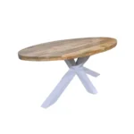 Natural Wood Trestle Dining Table