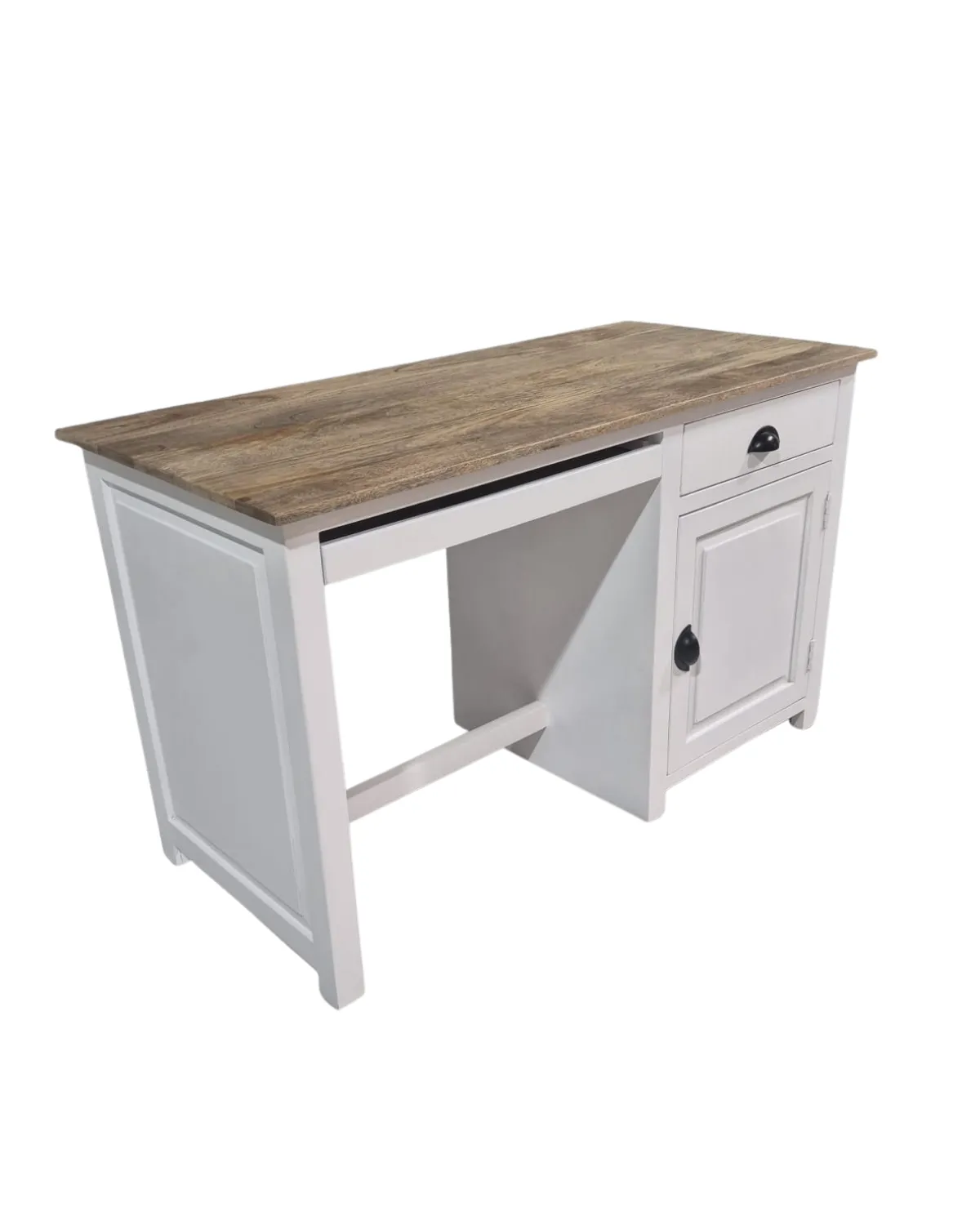 Table-56 Classic White Farmhouse Console Table - Image 1