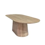 Organic Pedestal Wooden Coffee Table
