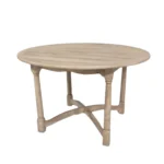 Rustic Round Cross-Leg Table