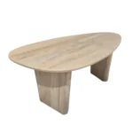 Organic Twin-Leg Wooden Coffee Table