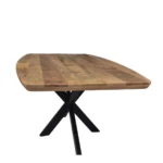Rustic Rectangular Wooden X-Base Dining Table