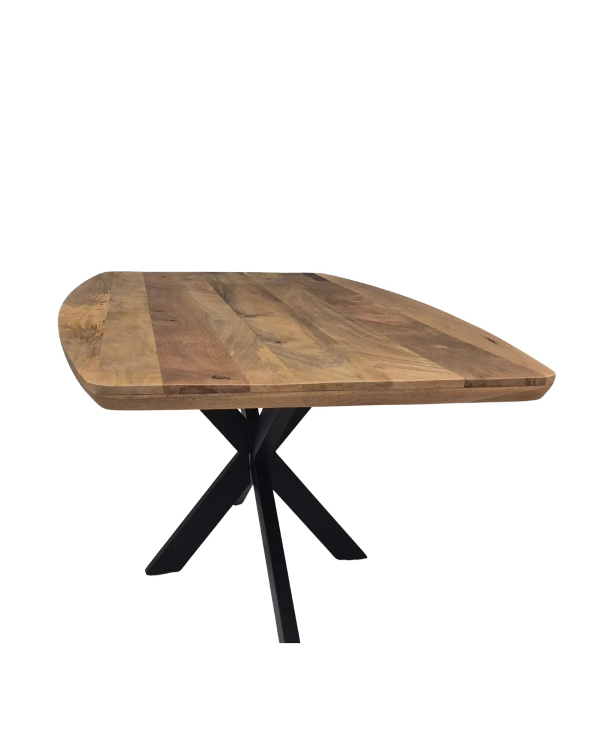 Table-9 Rustic Rectangular Wooden X-Base Dining Table - Image 1