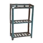 Vintage Industrial Three-Tier Metal Storage Rack