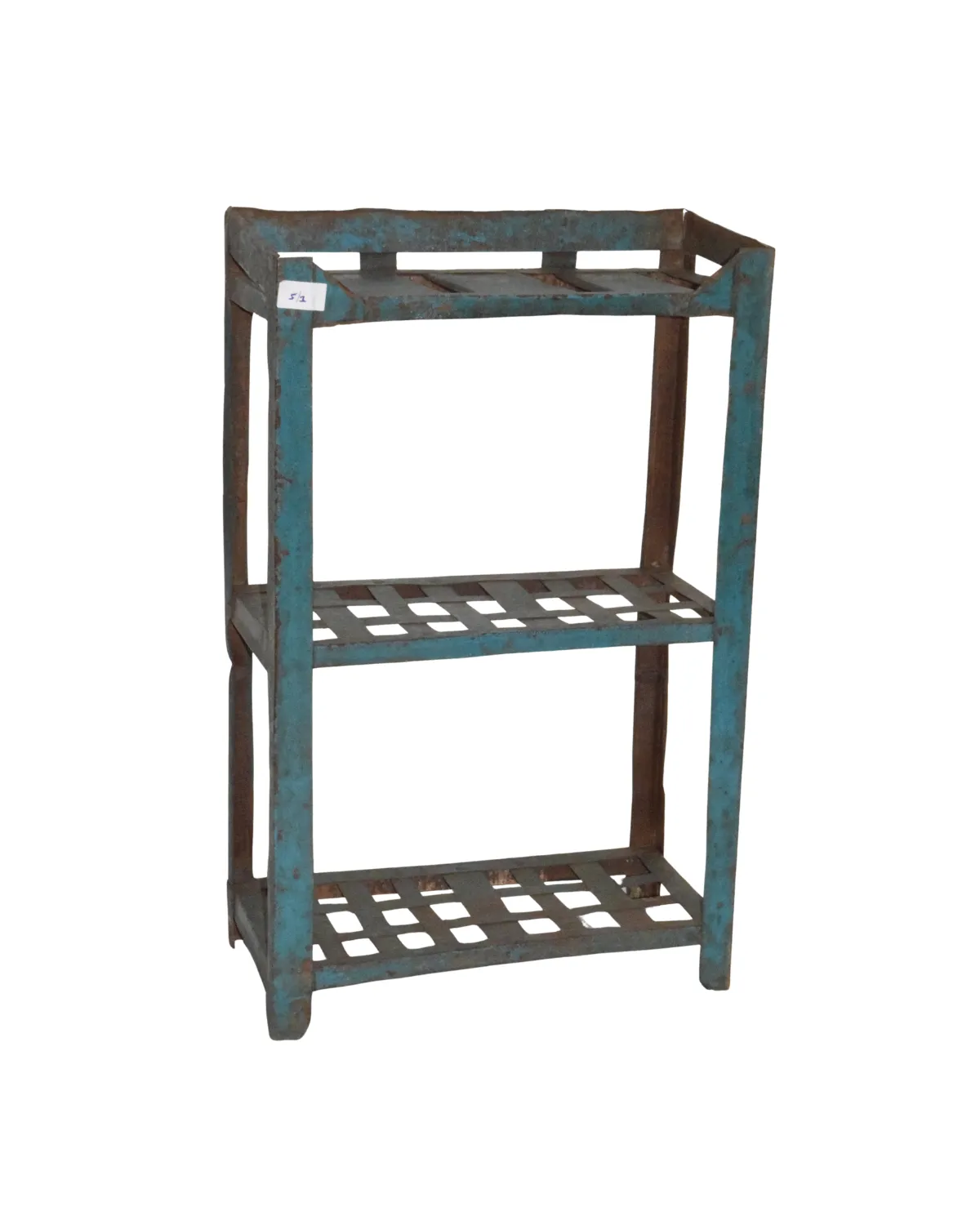 Vintage -1 Vintage Industrial Three-Tier Metal Storage Rack - Image 1
