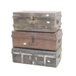 Antique Rustic Metal Trunk Collection