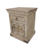 Antique Carved Wooden Bedside Cabinet