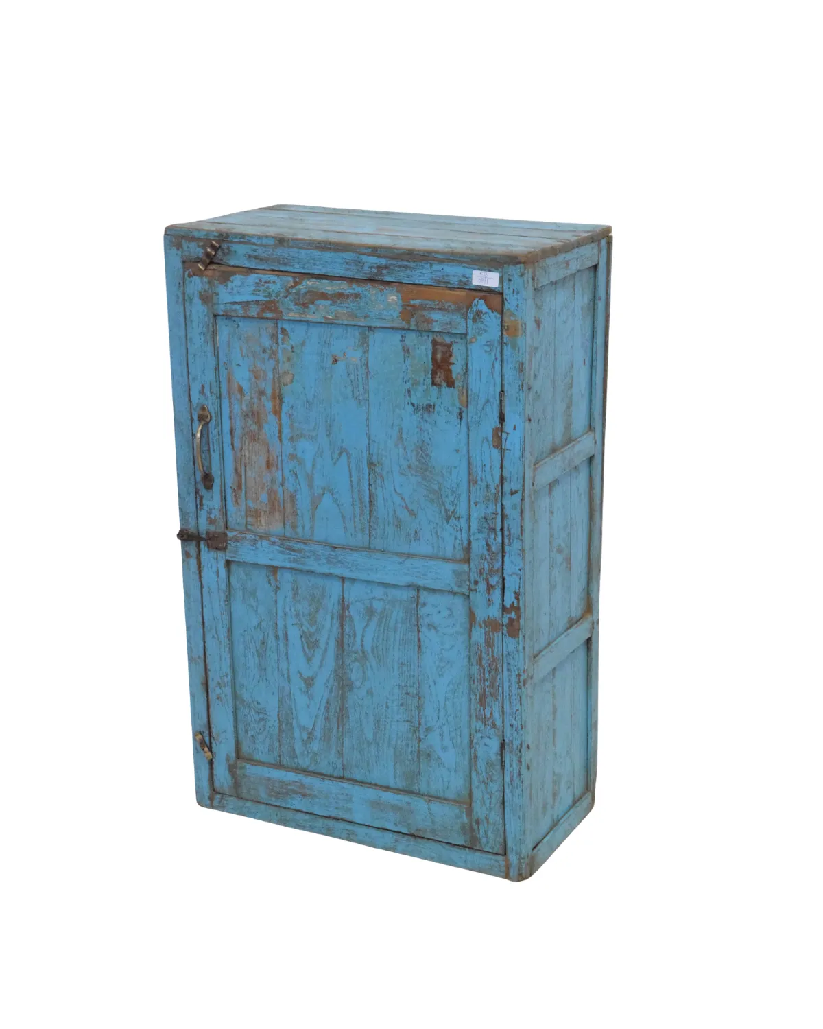 Vintage -18 Heritage Blue Vintage Wooden Tall Cabinet - Image 1