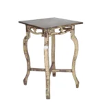 Vintage Rustic Ornate Metal Side Table