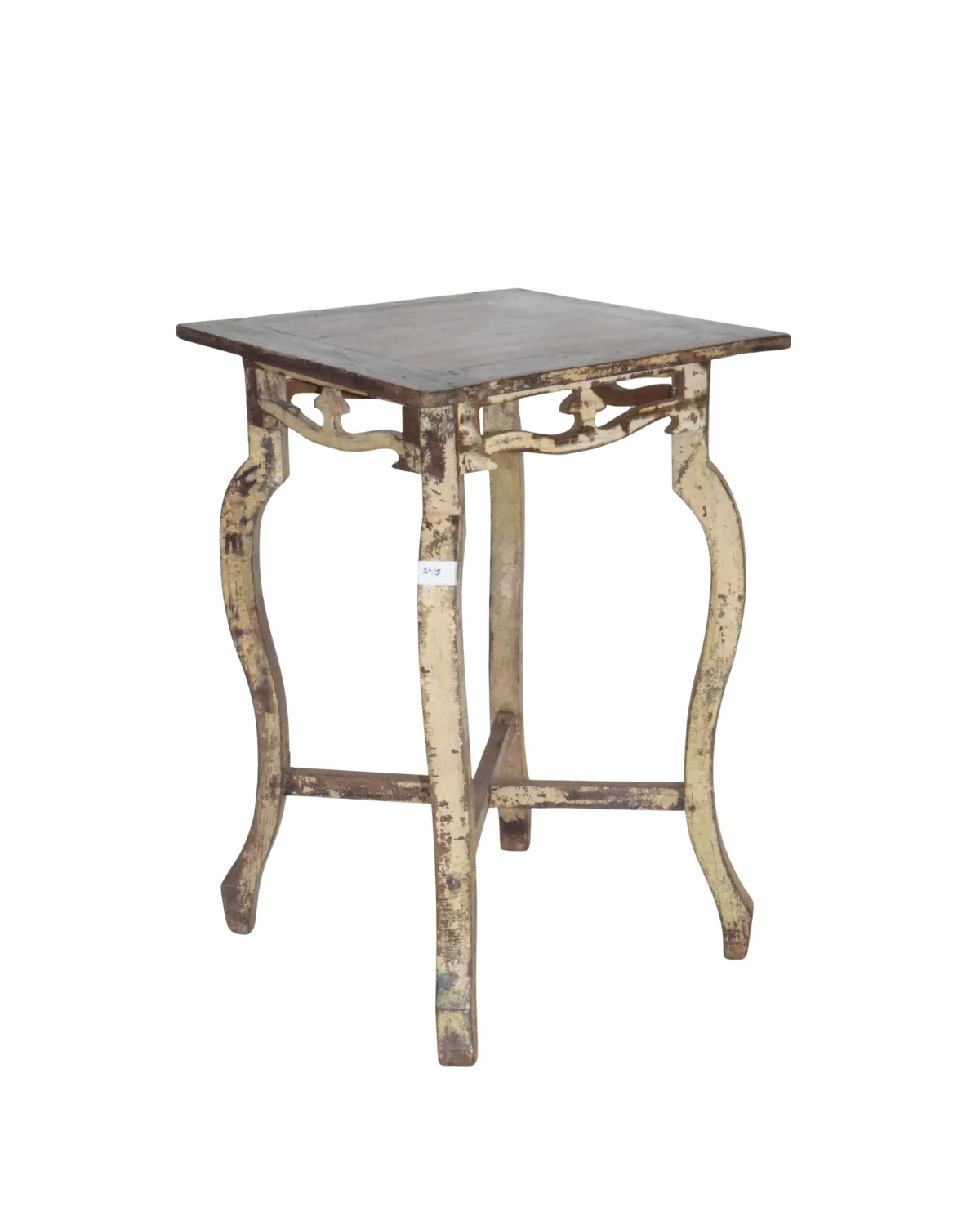 Vintage-2 Vintage Rustic Ornate Metal Side Table - Image 1