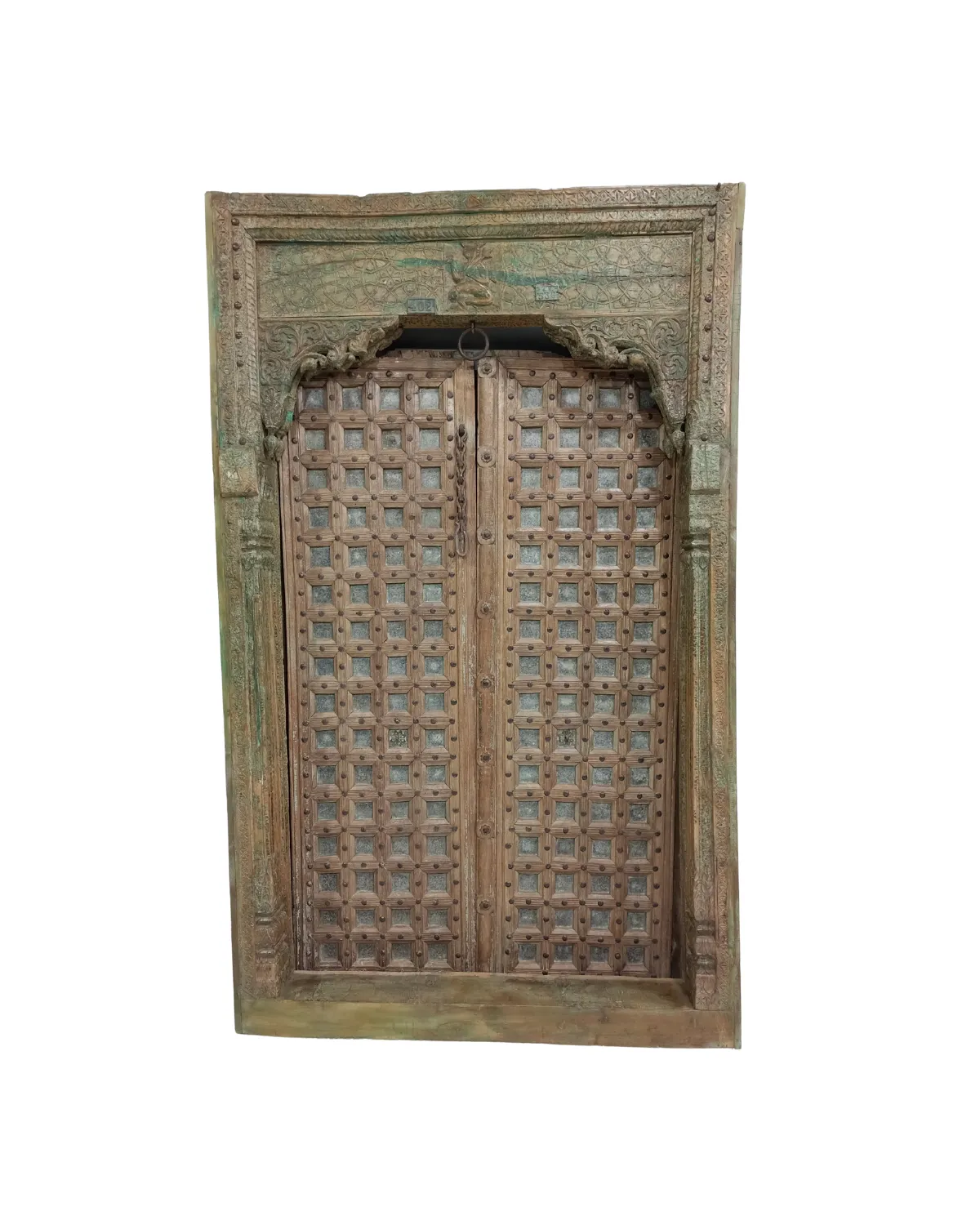 Vintage -8 Hand-Carved Antique Wooden Door - Image 1